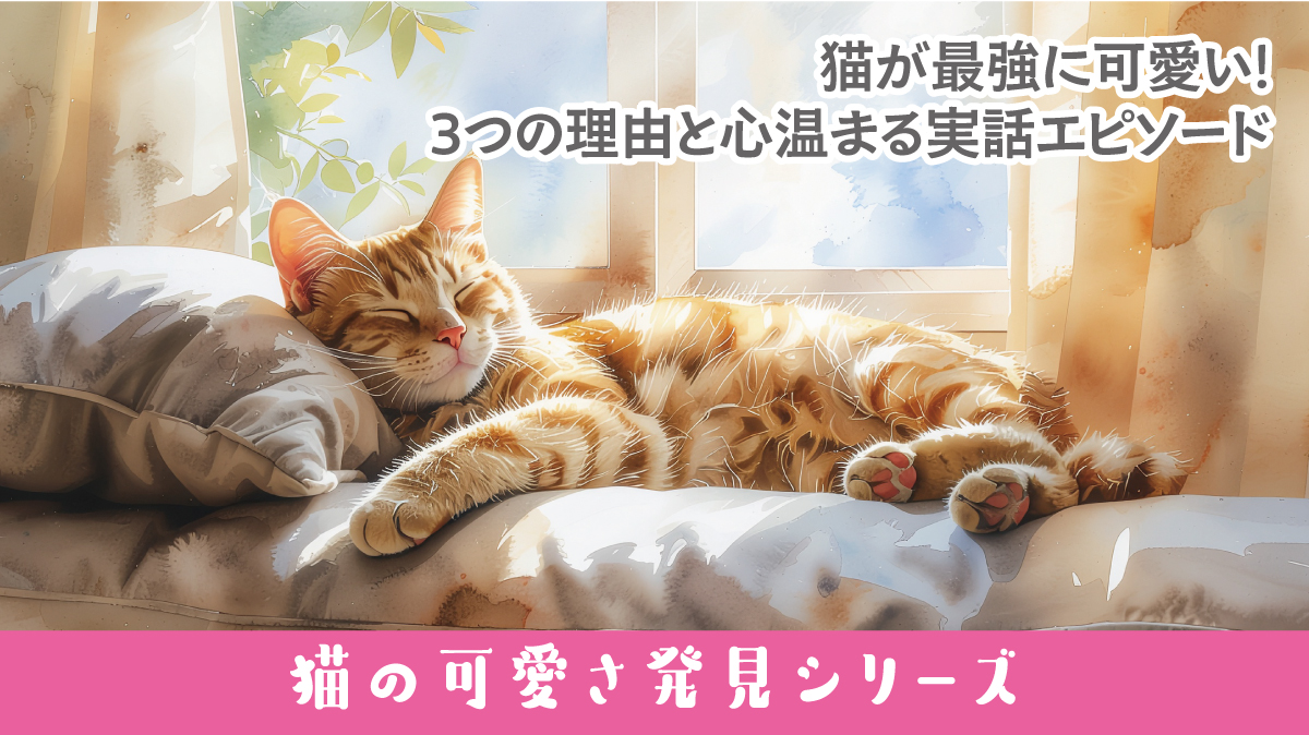 🐱猫が最強に可愛い！3つの理由と心温まる実話エピソード