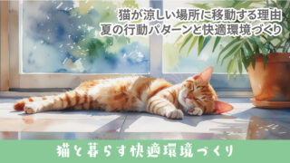 🐱猫が涼しい場所に移動する理由｜夏の行動パターンと快適環境づくり