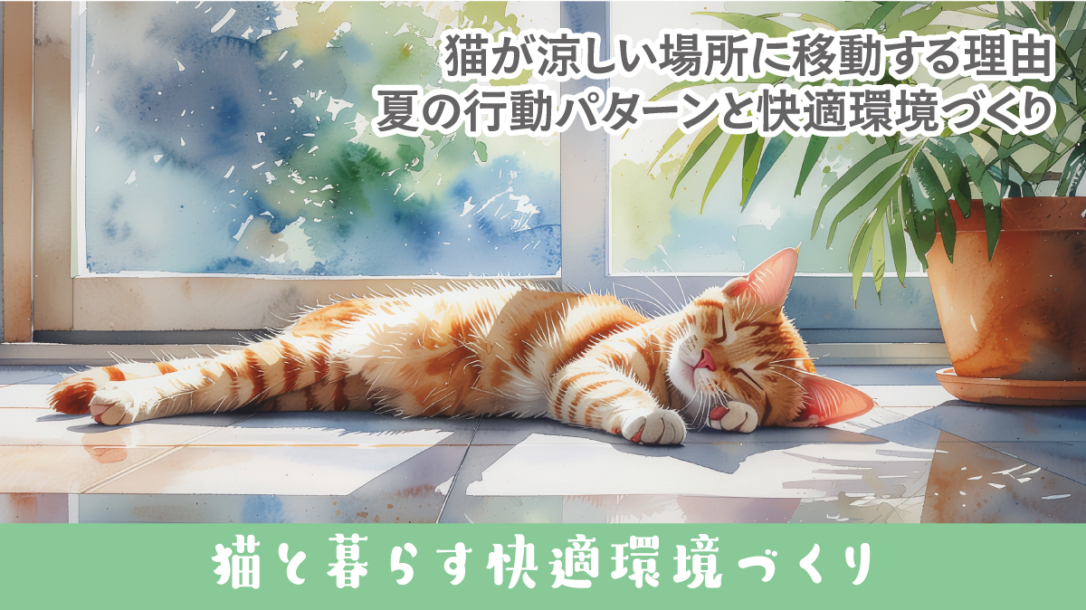 🐱猫が涼しい場所に移動する理由｜夏の行動パターンと快適環境づくり