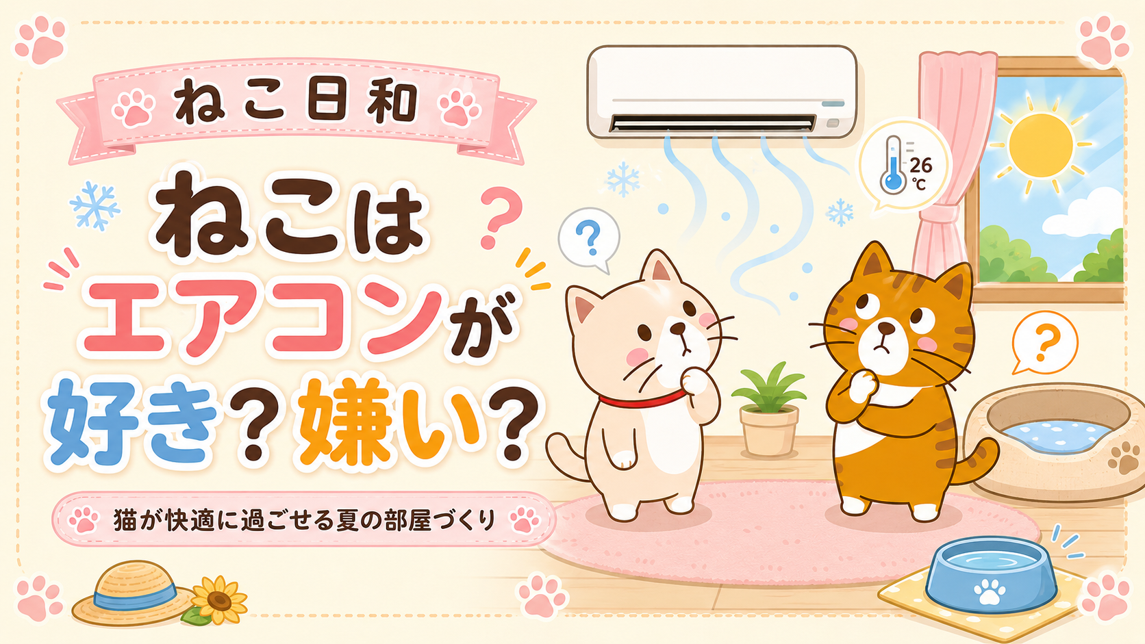ねこはエアコンが好き？嫌い？