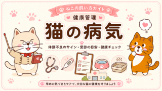 猫の病気の基本|見逃したくない体調不良のサインと動物病院を受診する目安