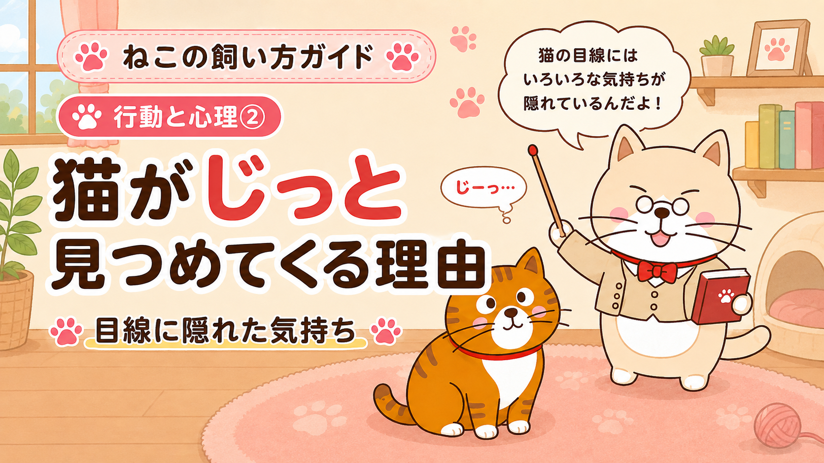 猫がじっと見つめてくる理由｜目線に隠れた気持ち