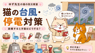 猫の台風・停電対策|避難するとき猫はどうする?